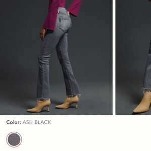 Paige Cindy Ash Black Straight Leg Jeans